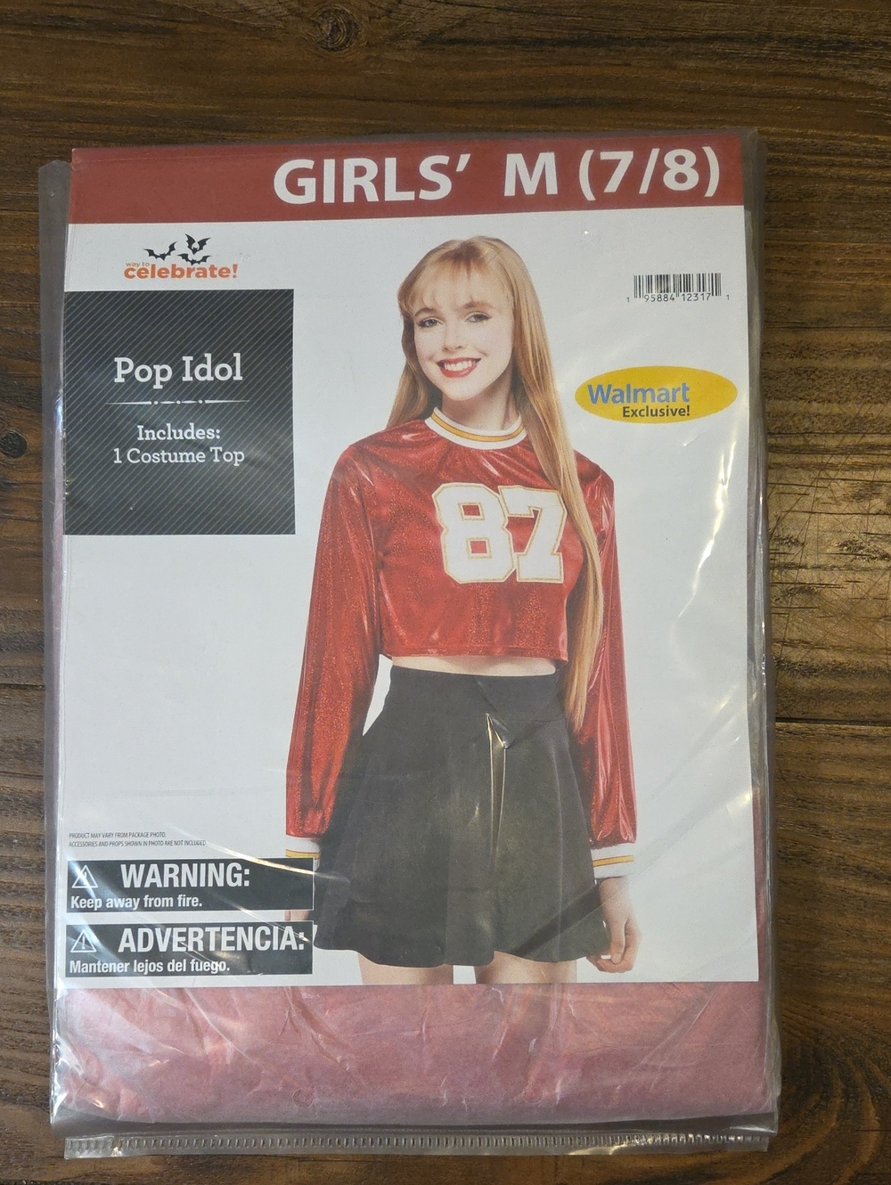 Girls' Pop Idol Costume Top - Red
